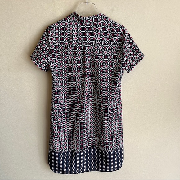 J. Crew Short Sleeve Printed Shirtdress Size 8 Petite - Picture 7 of 8